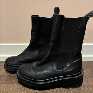 ALL SAINTS Billie Black Leather Chelsea Boots